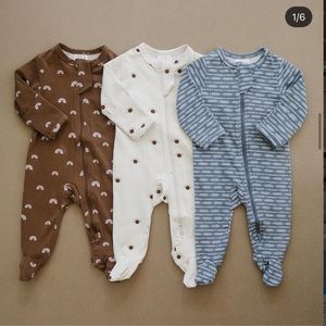 Sunshine creme baby footed onesie